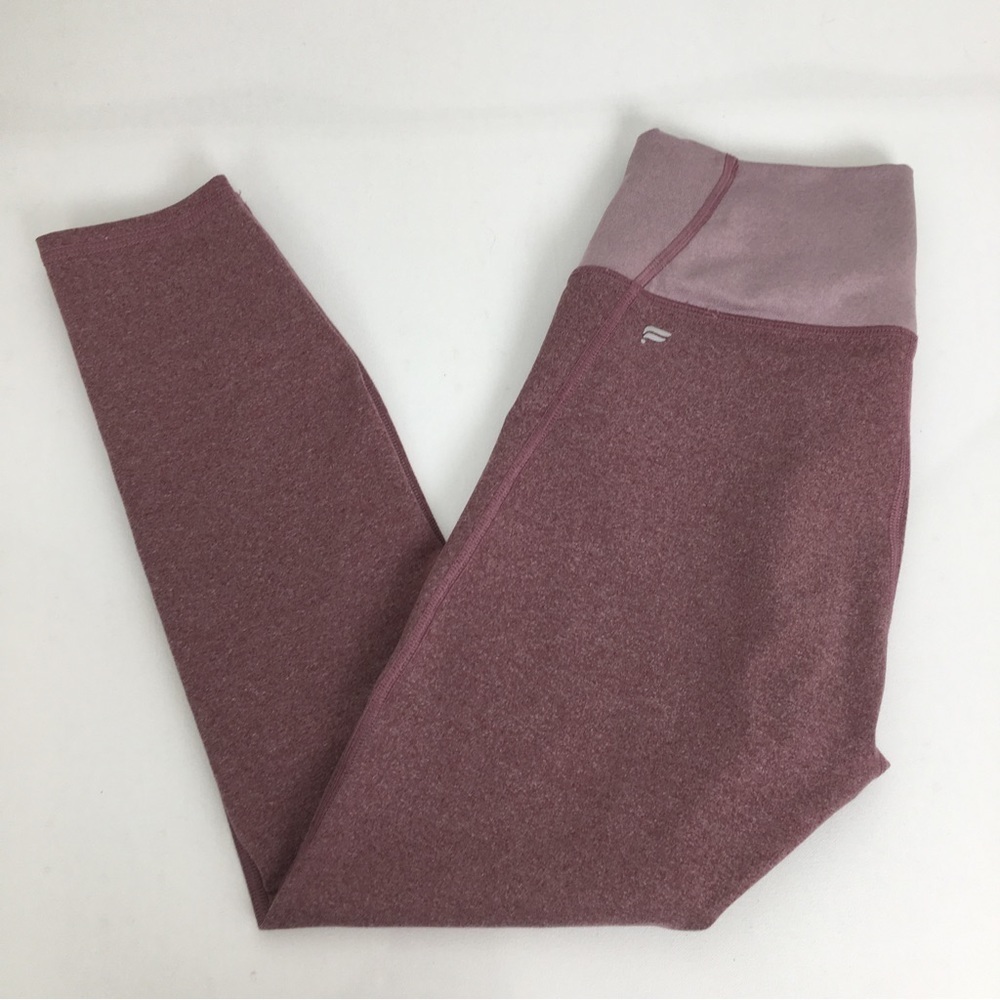 Fabletics Cropped Leggings Pink Women’s Size Small 10” High Rise Yoga Pants